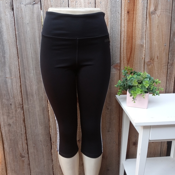 Adidas Performance 3/4 Sports Trousers Black Med - Picture 2 of 7